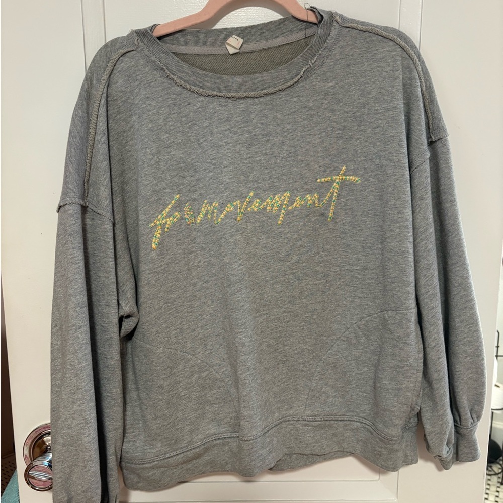 Embroidered FP Movement by Free People Crewneck